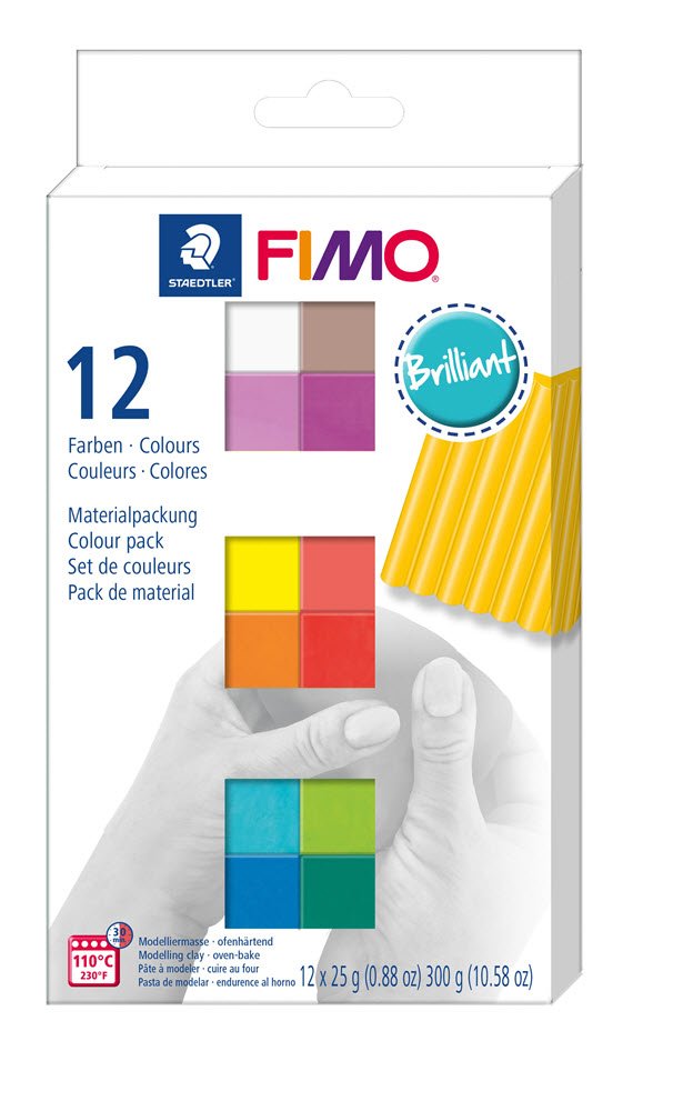 Fimo Soft St 12 X &frac12; Blokke Brilliant